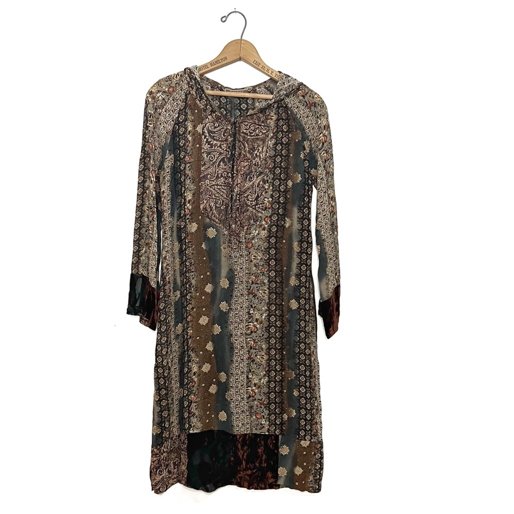 Sandro | Boho Hooded Maxi Dress